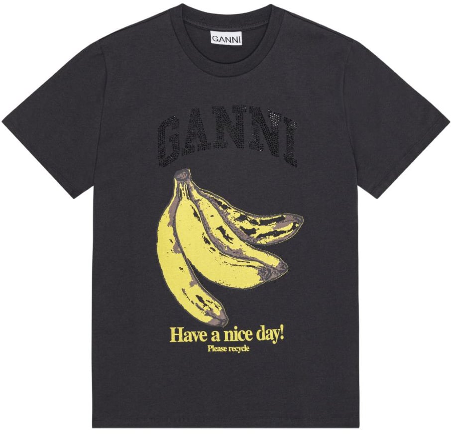 Ganni T-Shirts And Polos Grey Grijs