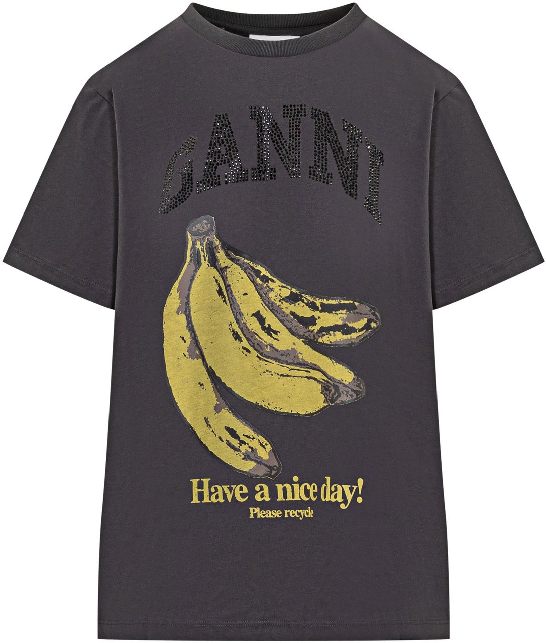 Ganni T-Shirt Donkergrijs