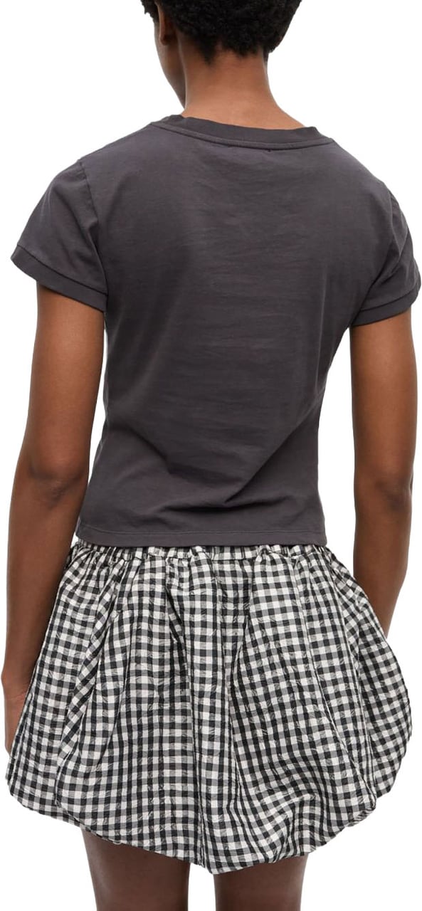 Ganni T-Shirts And Polos Grey Zwart