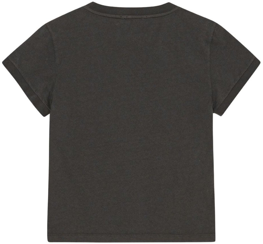 Ganni T-Shirts And Polos Grey Zwart