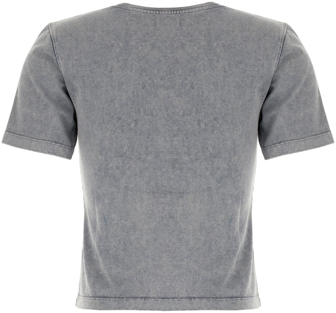 Ganni Ganni Grey cotton t-shirt Grijs
