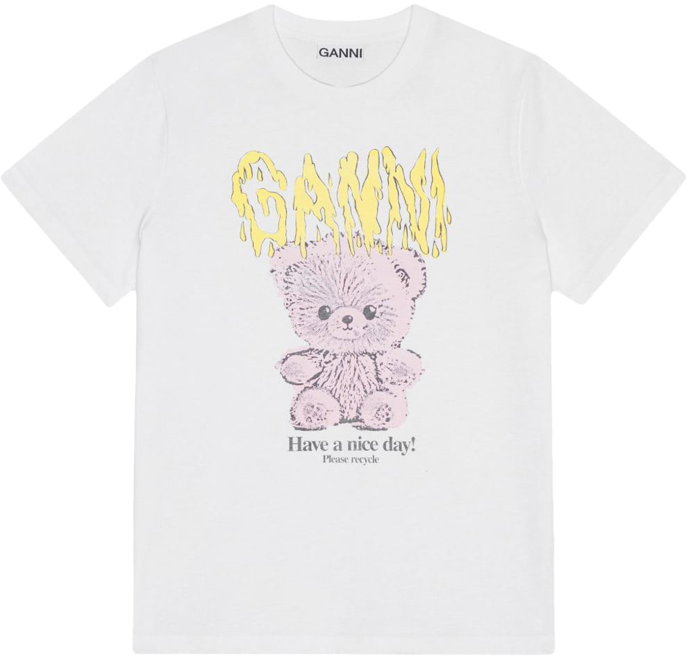 Ganni T-Shirts And Polos White Wit