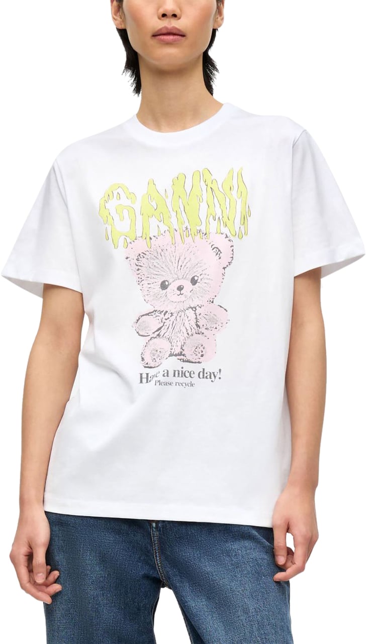 Ganni T-Shirts And Polos White Wit