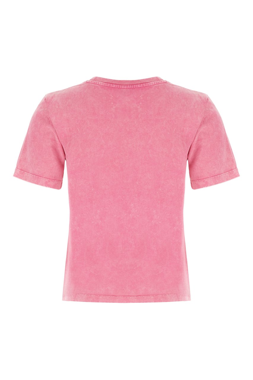 Ganni Ganni Pink cotton t-shirt Roze