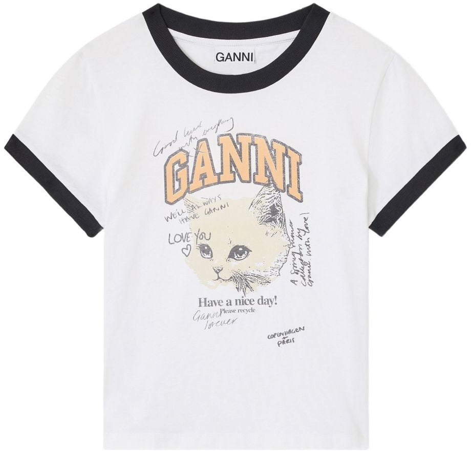 Ganni T-Shirts And Polos White Wit