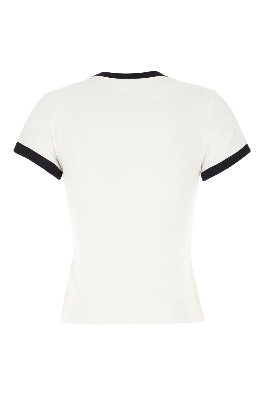 Ganni Ganni White cotton t-shirt Wit