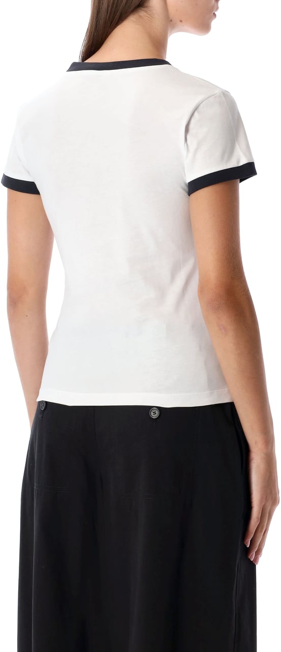 Ganni Tee Cat Bianco Wit