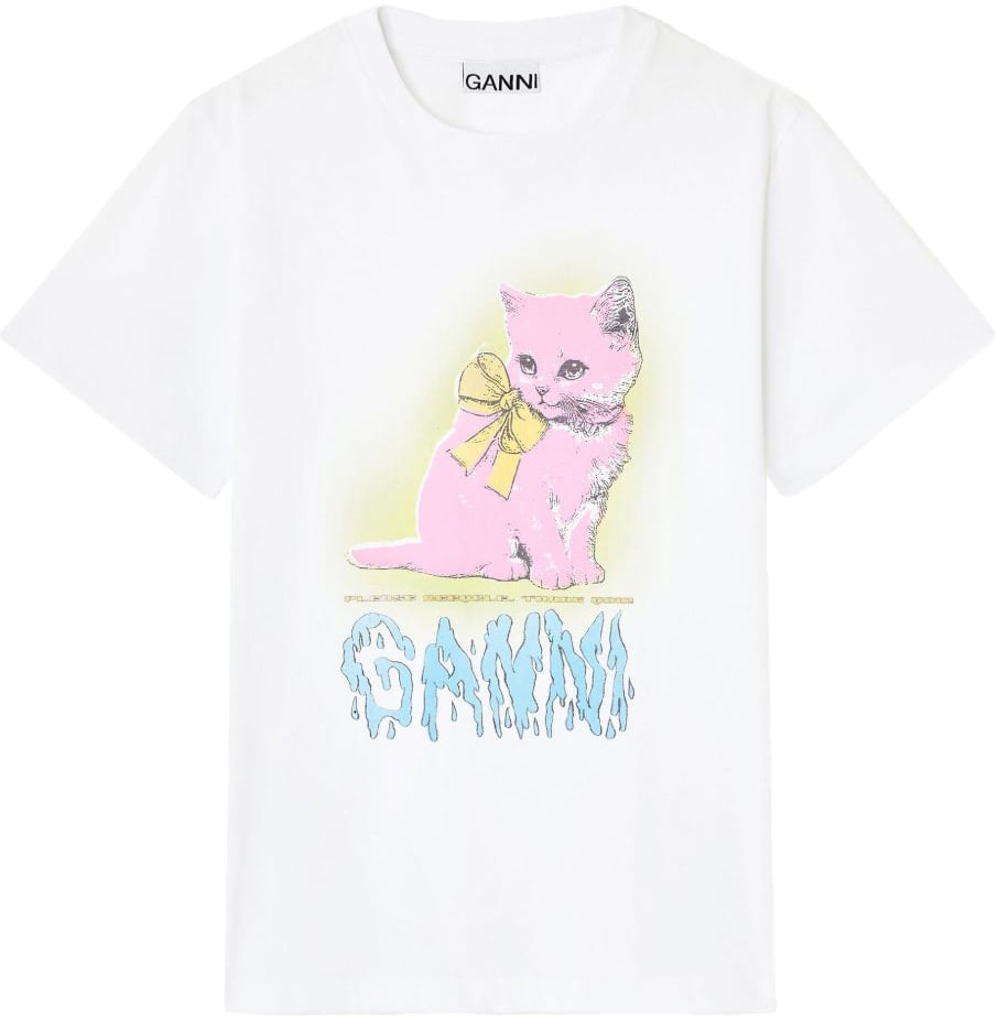 Ganni T-Shirts And Polos White Wit