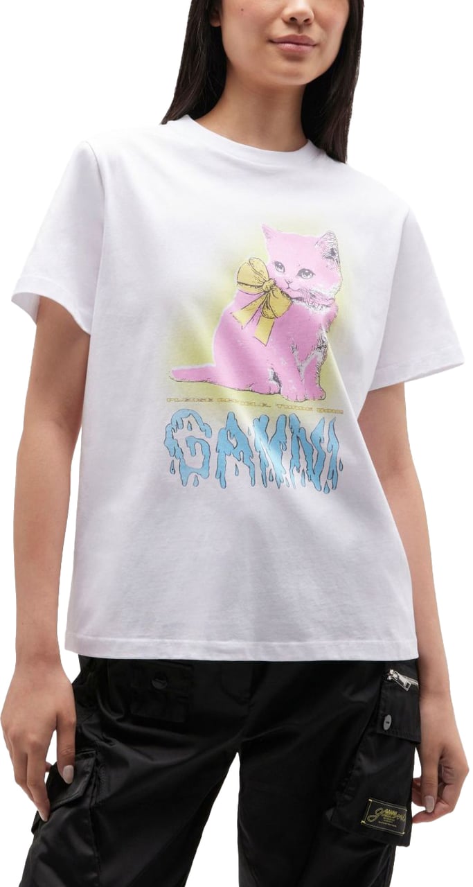 Ganni T-Shirts And Polos White Wit