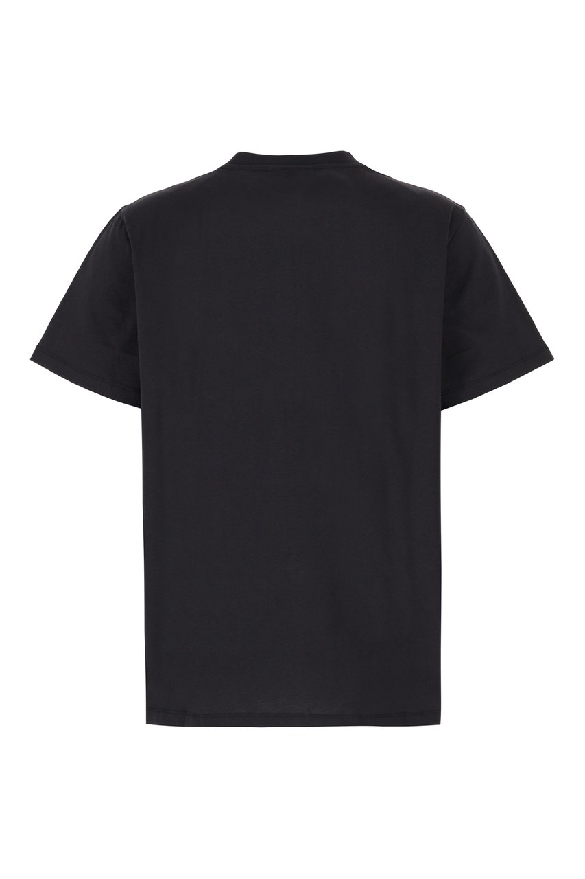 Ganni Ganni Charcoal cotton t-shirt Zwart