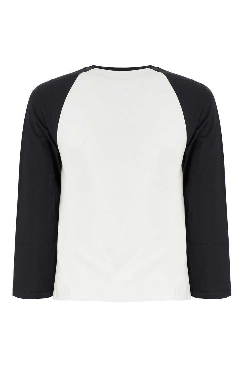 Ganni Two-tone cotton t-shirt Divers