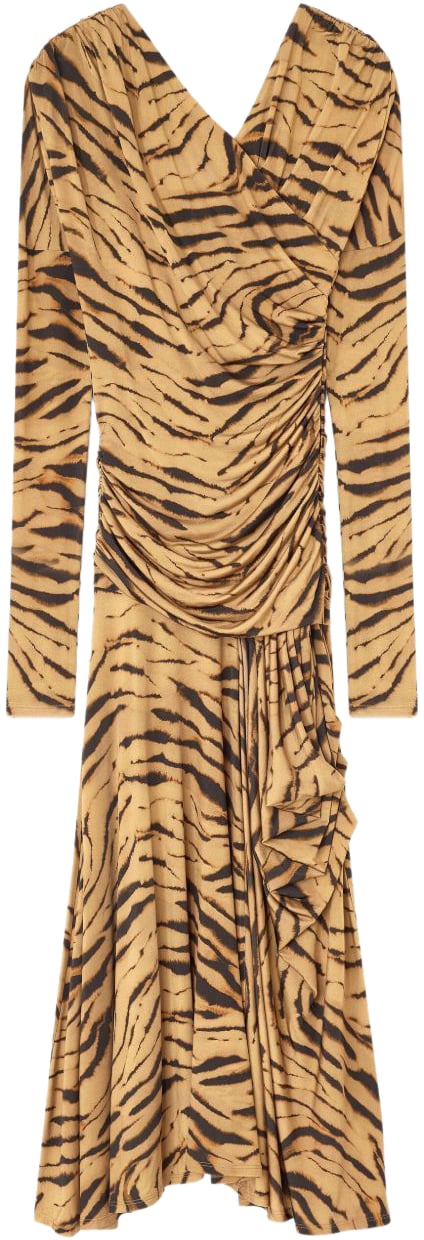 Ganni Dresses Kaki Bruin
