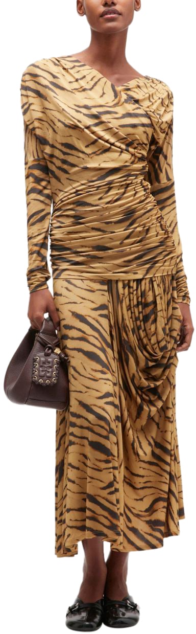 Ganni Dresses Kaki Bruin