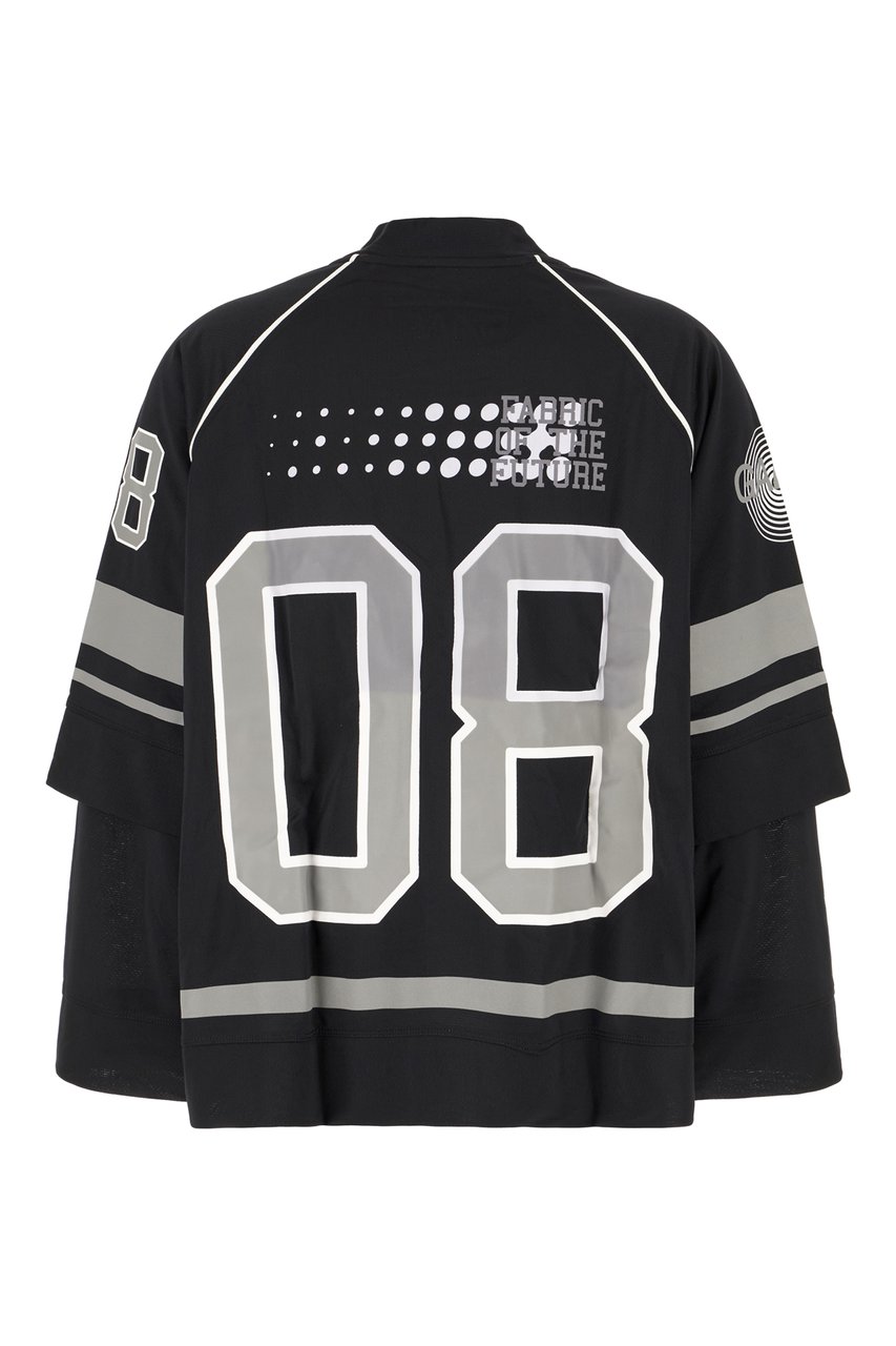 Ganni Ganni Black polyester t-shirt Zwart