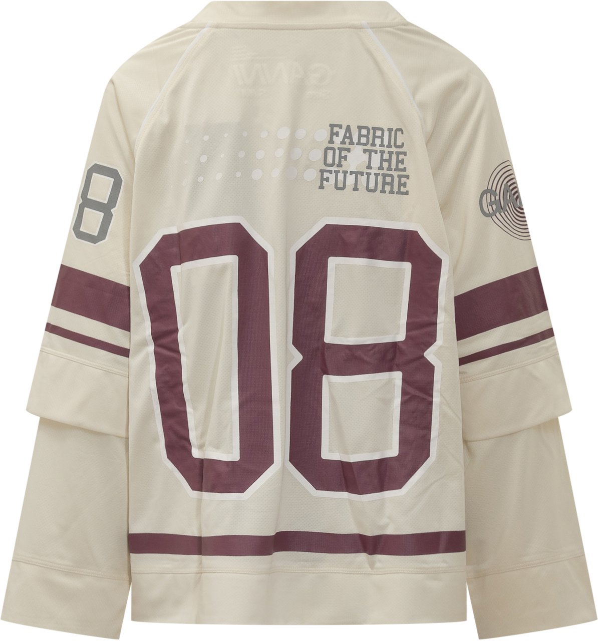 Ganni Ganni Maglia Sportiva con Ricami Floreali Wit