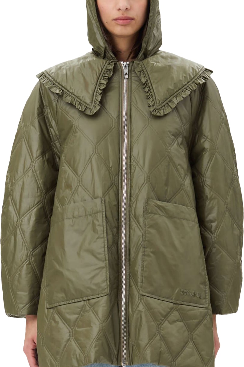 Ganni Jackets Kaki Bruin