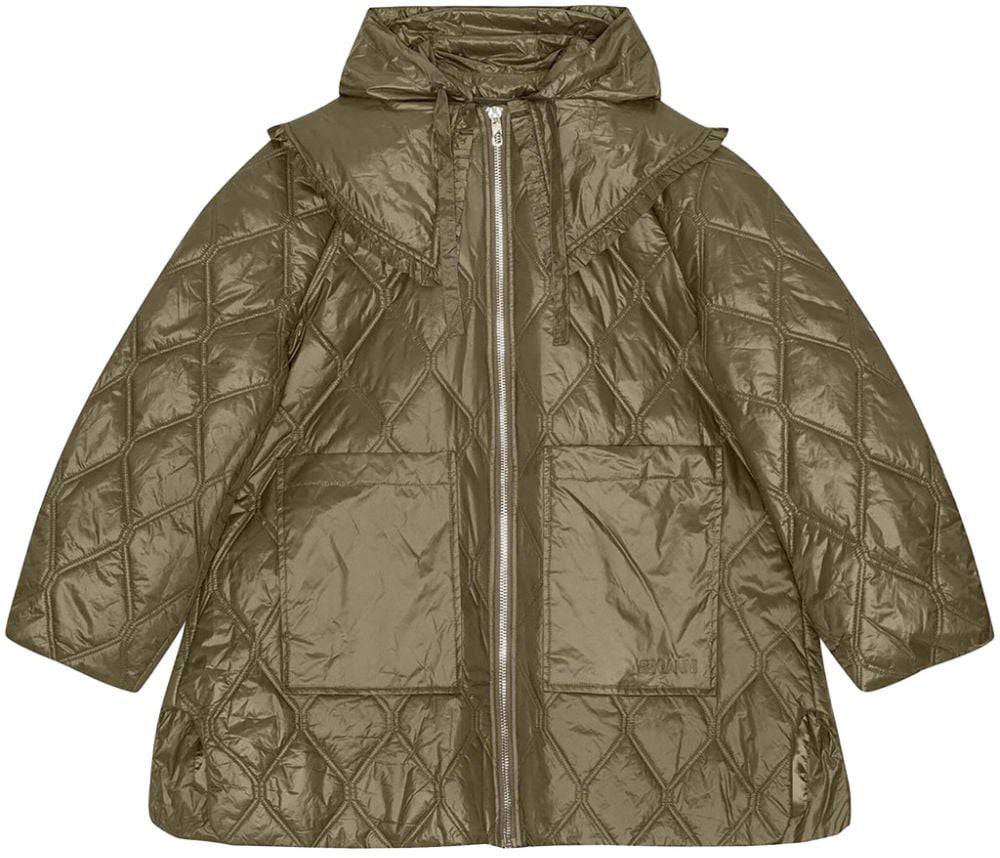 Ganni Jackets Kaki Bruin