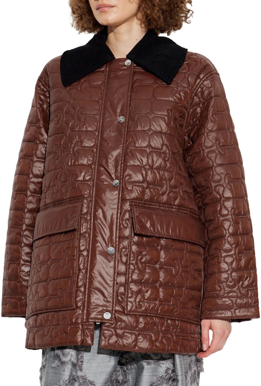 Ganni Jackets Brown Bruin