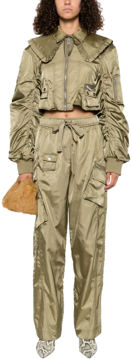 Ganni Jackets Green Groen