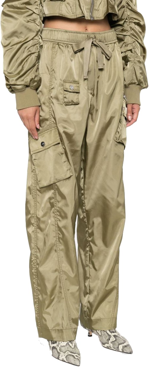 Ganni Trousers Green Groen