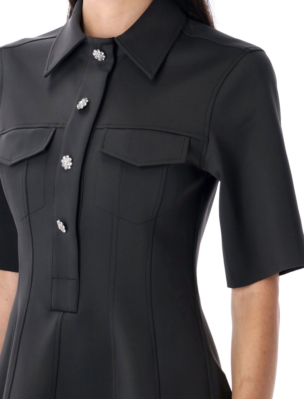 Ganni Scuba Mini Dress Phantom Divers