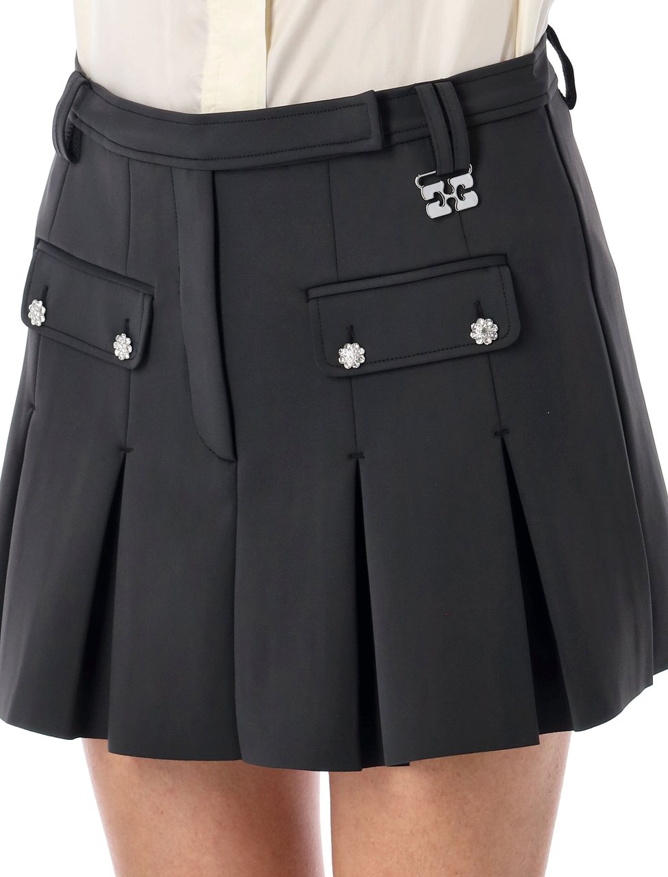 Ganni Scuba Mini Skirt Phantom Divers