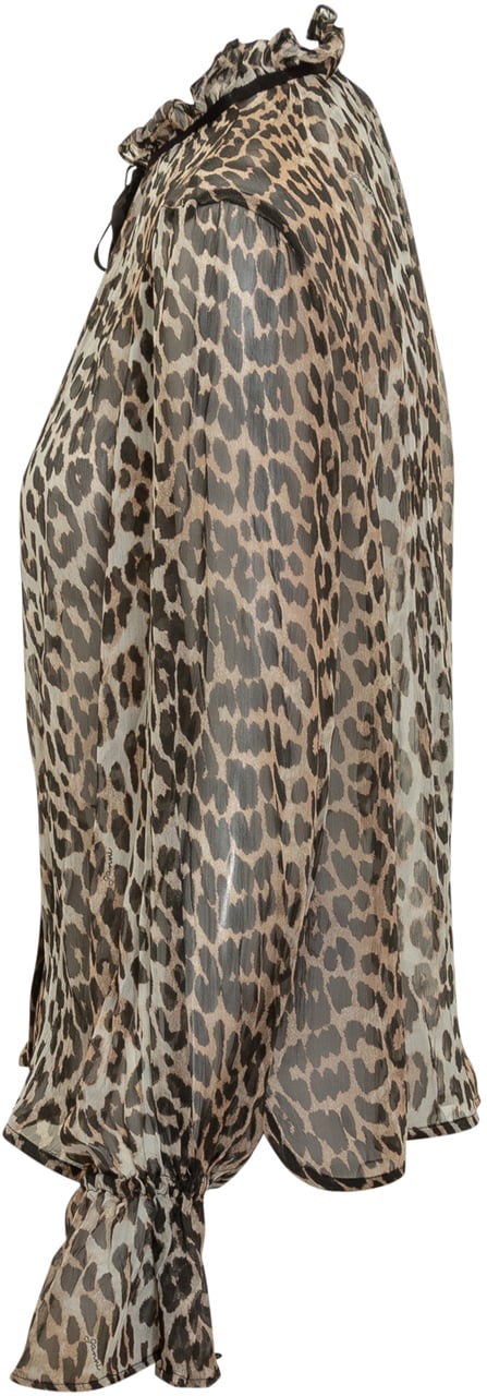 Ganni Camicia Animalier Ganni Bruin