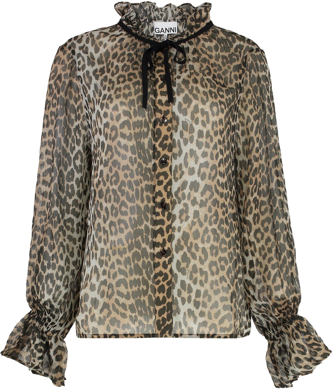 Ganni Viscose blouse Dierenprint