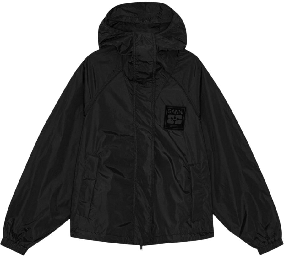 Ganni Coats Black Zwart