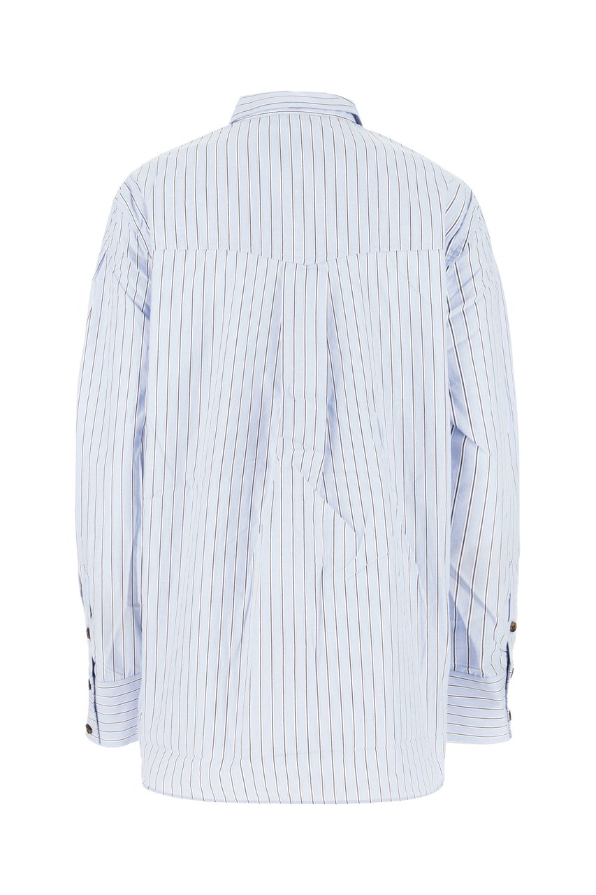 Ganni Ganni Printed poplin shirt Divers