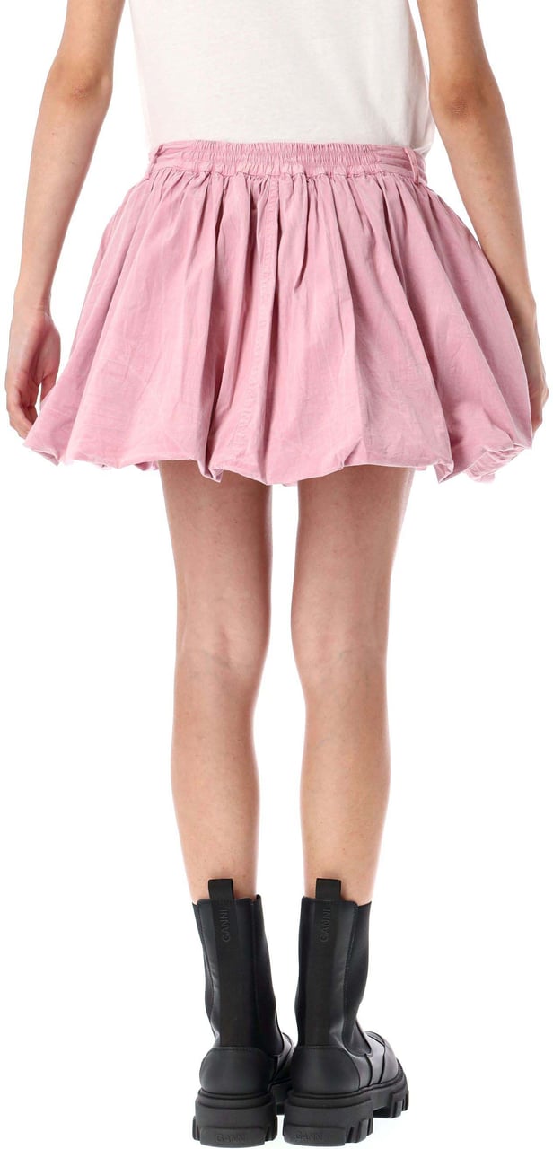 Ganni Washed Cotton Short Bleached Mauve Paars