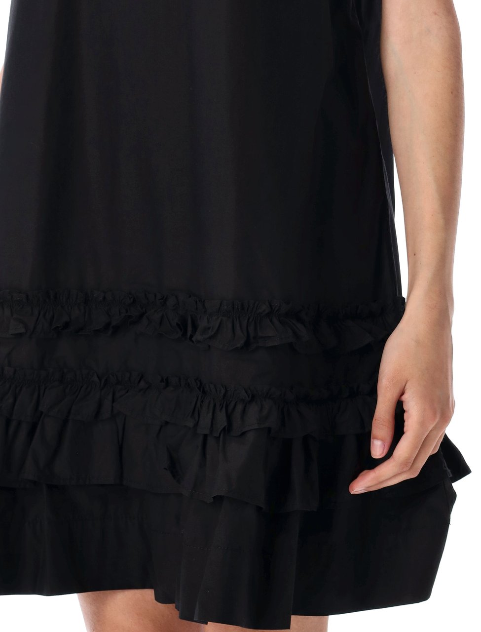 Ganni GANNI RUFFLED DRESS Zwart