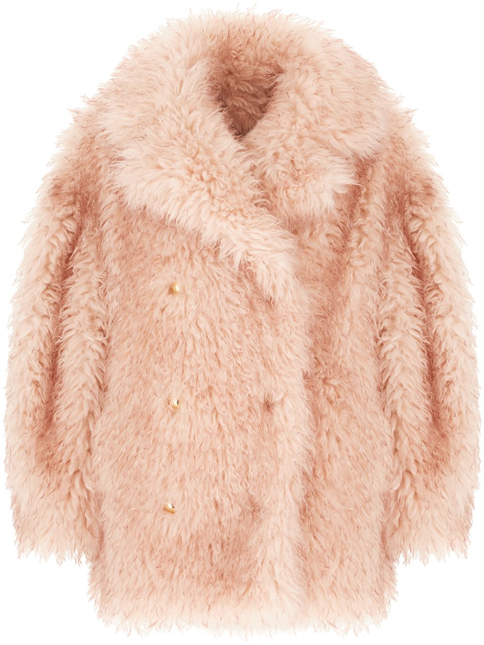 Ganni Ganni Pink eco fur coat Roze