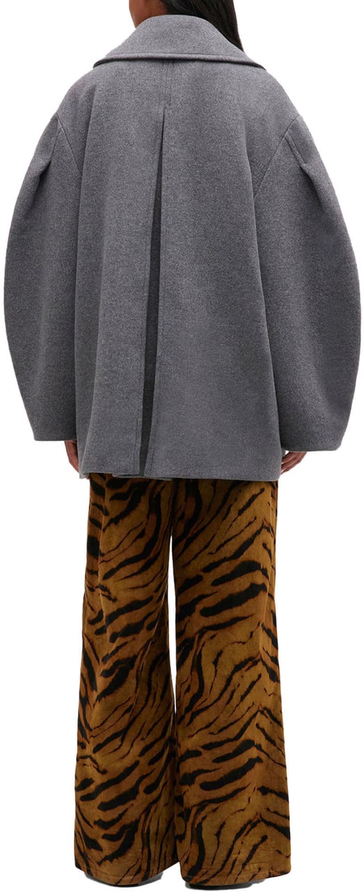 Ganni WOOL PEACOAT Grijs