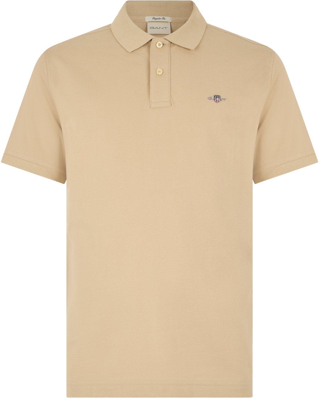 Gant Short sleeve polo in cotton piqué Beige