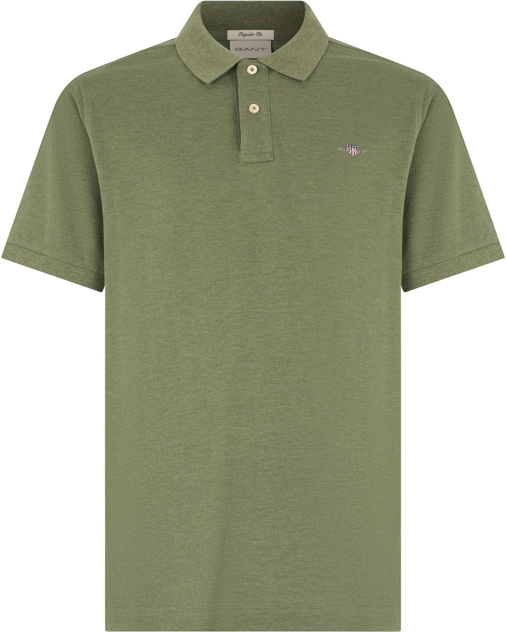Gant Short sleeve polo in cotton piqué Groen