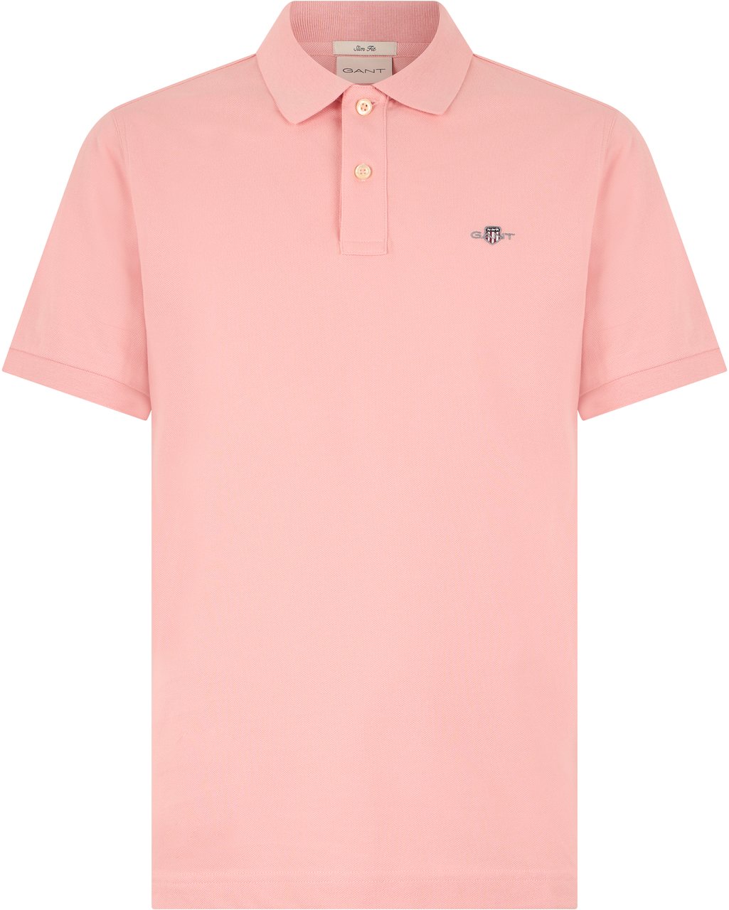 Gant Short sleeve polo in cotton piqué Roze