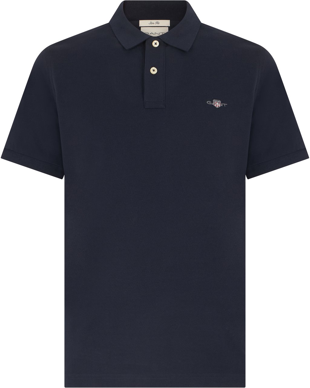 Gant Short sleeve polo in cotton piqué Blauw
