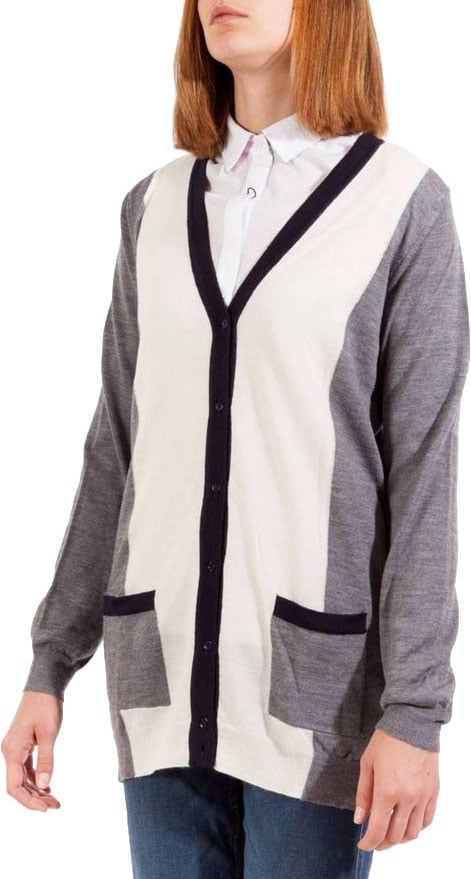 Gant Gant Grigio Wool Women Cardigan Grijs