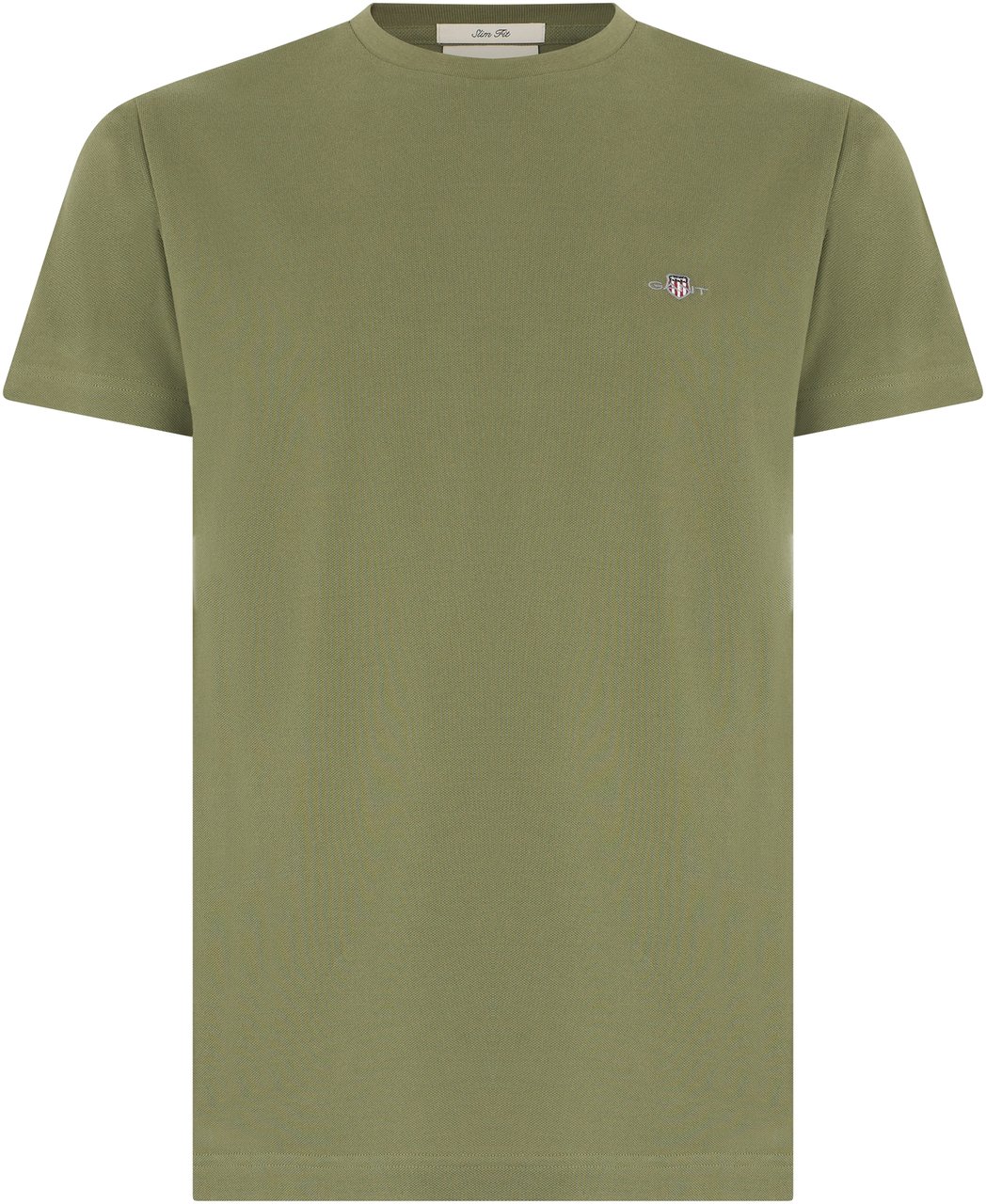 Gant Slim fit cotton T-shirt Groen