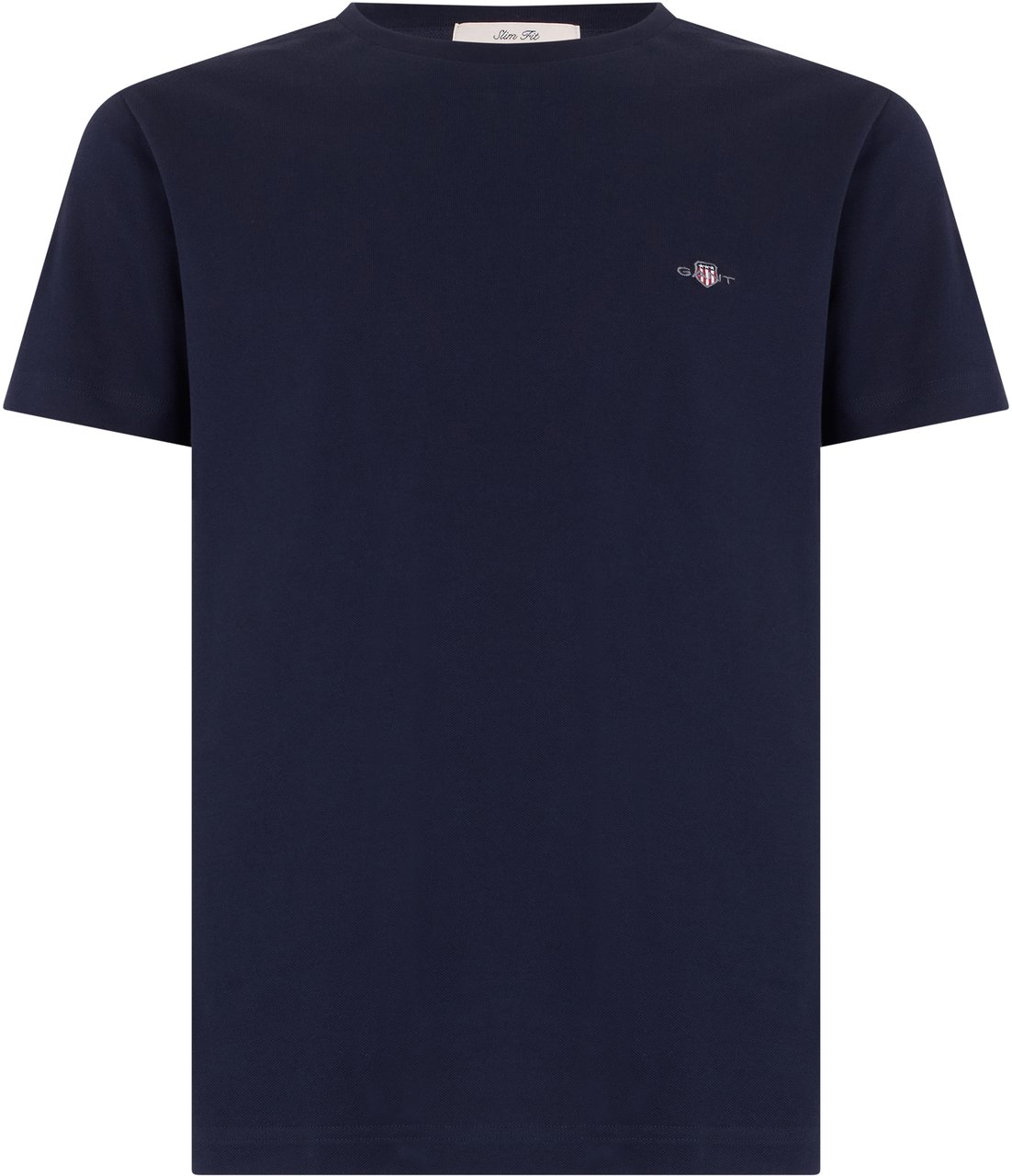 Gant Slim fit cotton T-shirt Blauw