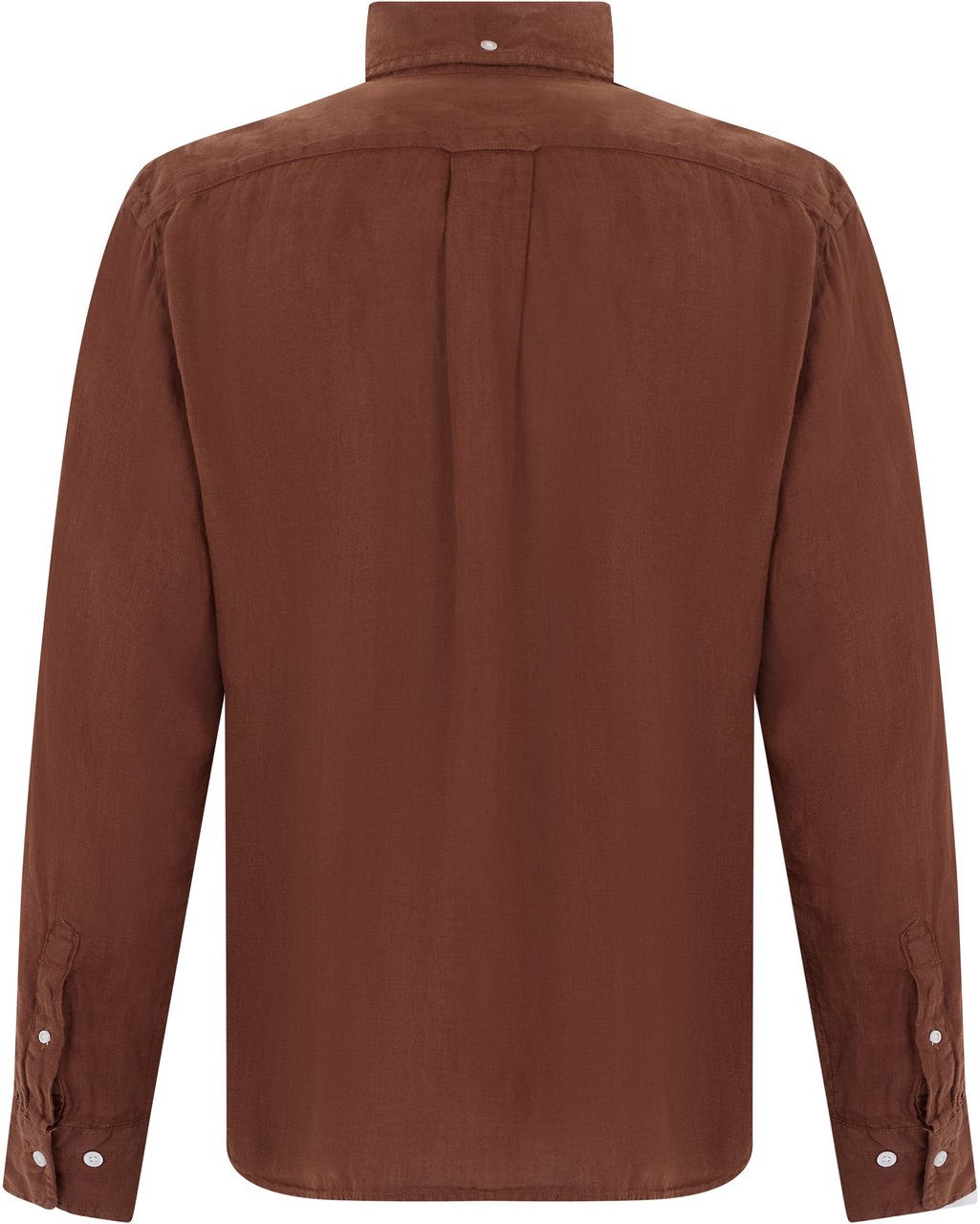 Gant Long sleeve linen shirt Bruin