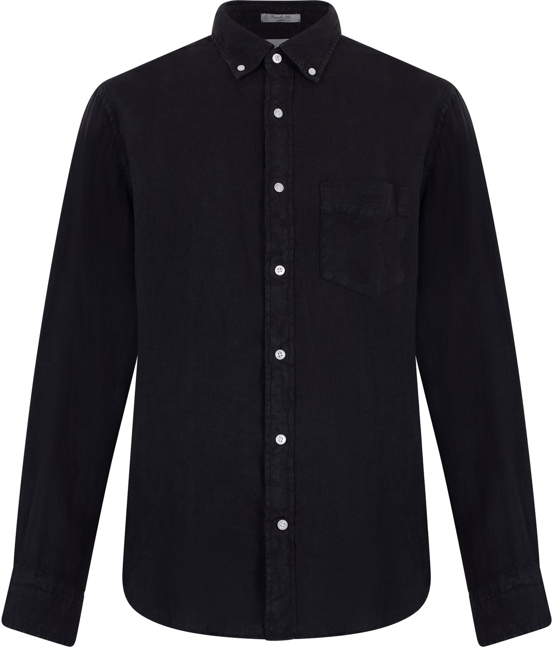 Gant Long sleeve linen shirt Zwart