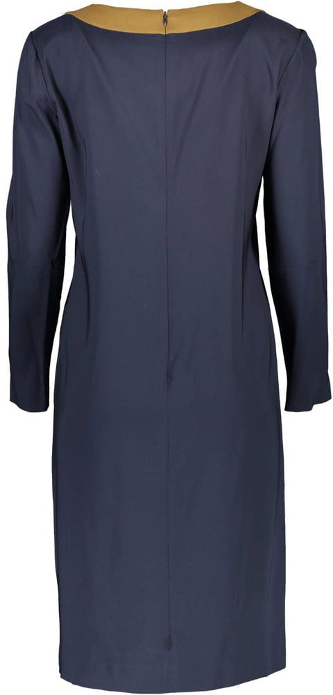 Gant Gant Blu Viscosa Donna Dress Blauw