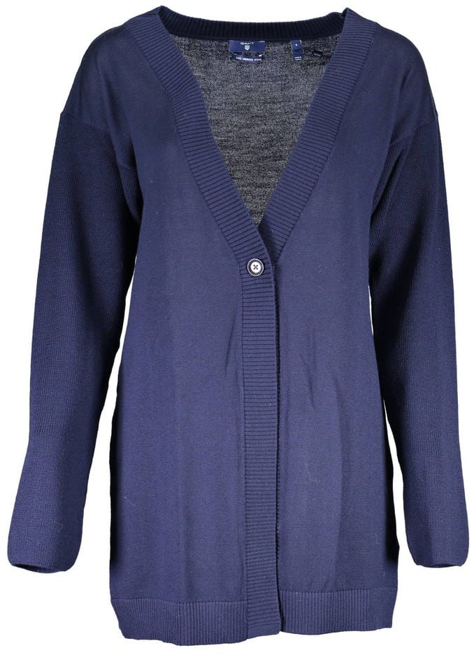 Gant Gant Blu Wool Womens Cardigan Blauw