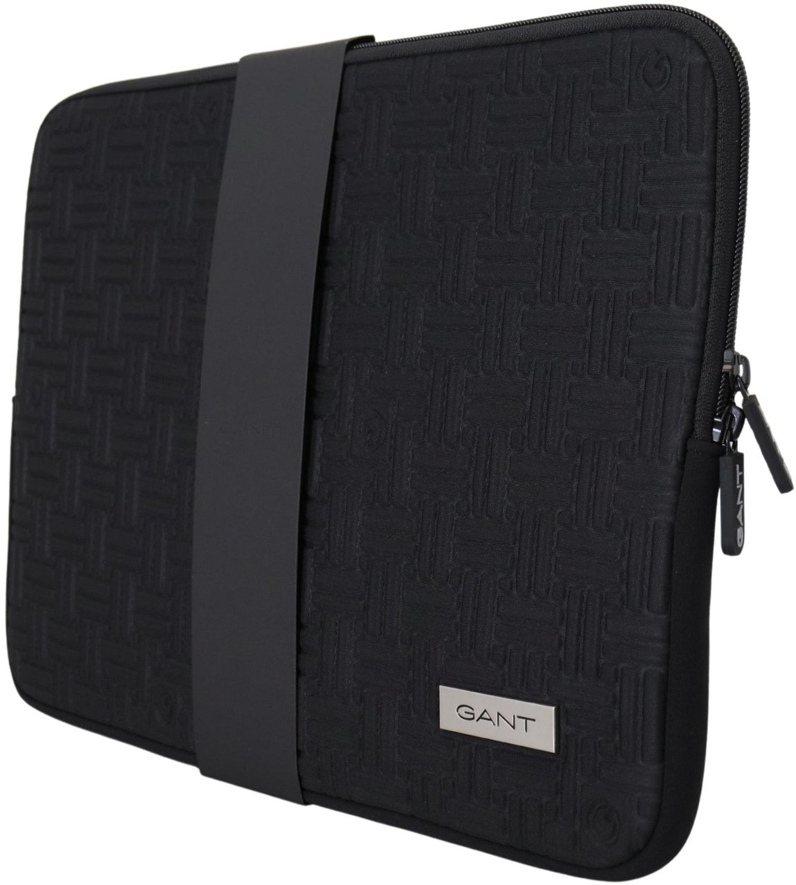 Gant Black Padded Pouch Bag Zipper Cover Sleeve Case Zwart