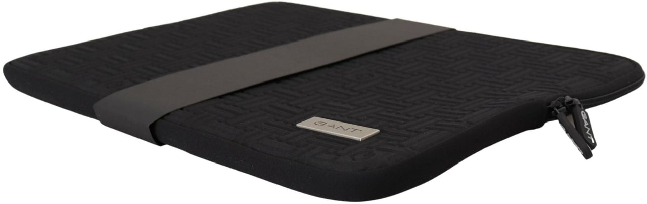 Gant Black Padded Pouch Bag Zipper Cover Sleeve Case Zwart