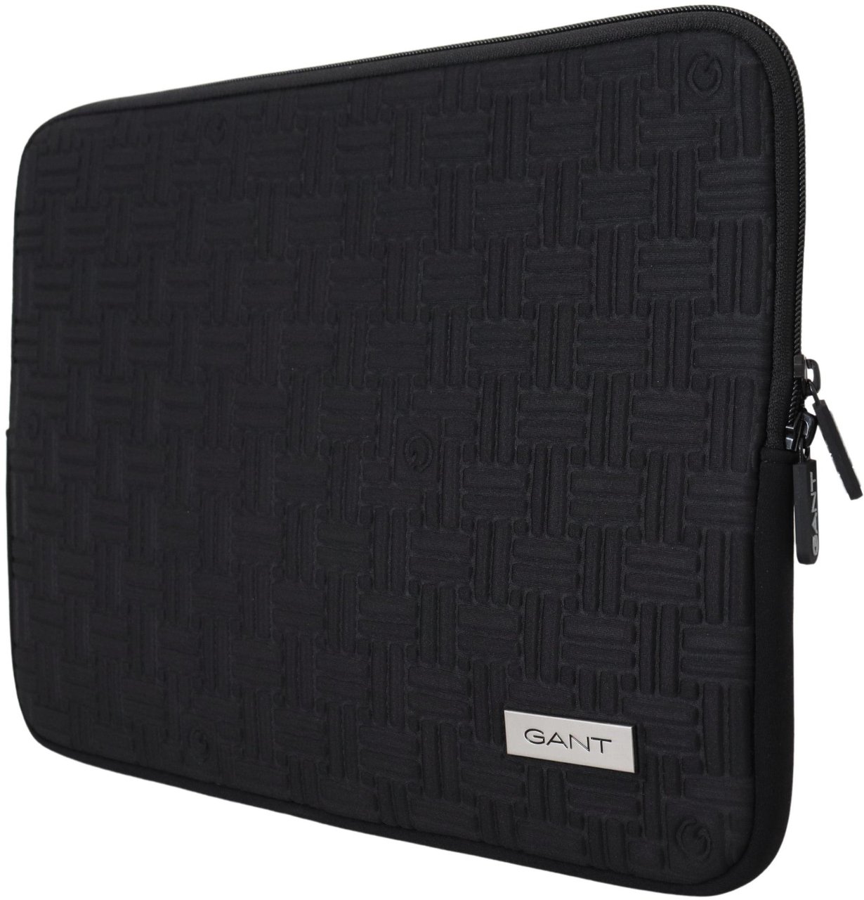 Gant Black Padded Pouch Bag Zipper Cover Sleeve Case Zwart