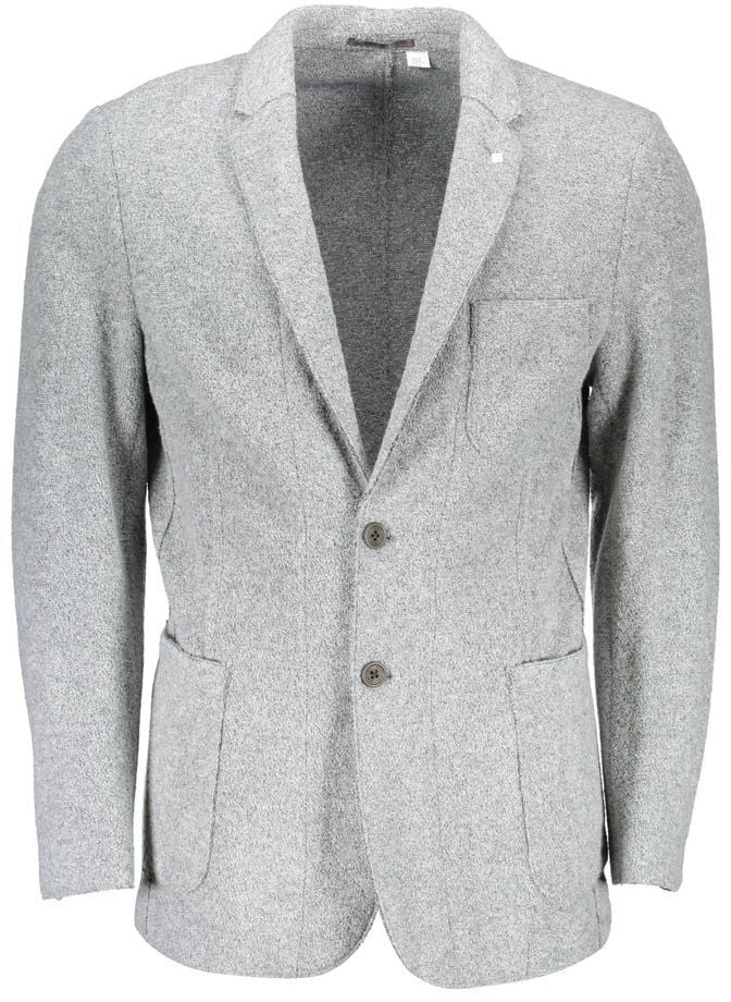 Gant Gray Polyester And Wool Blazer Grijs