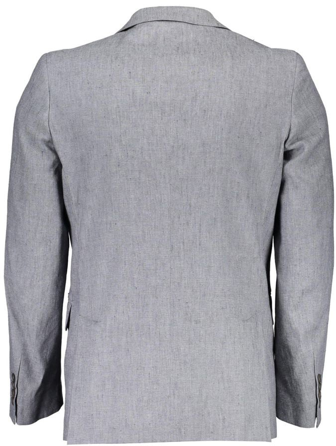 Gant Gray Cotton Blazer Grijs